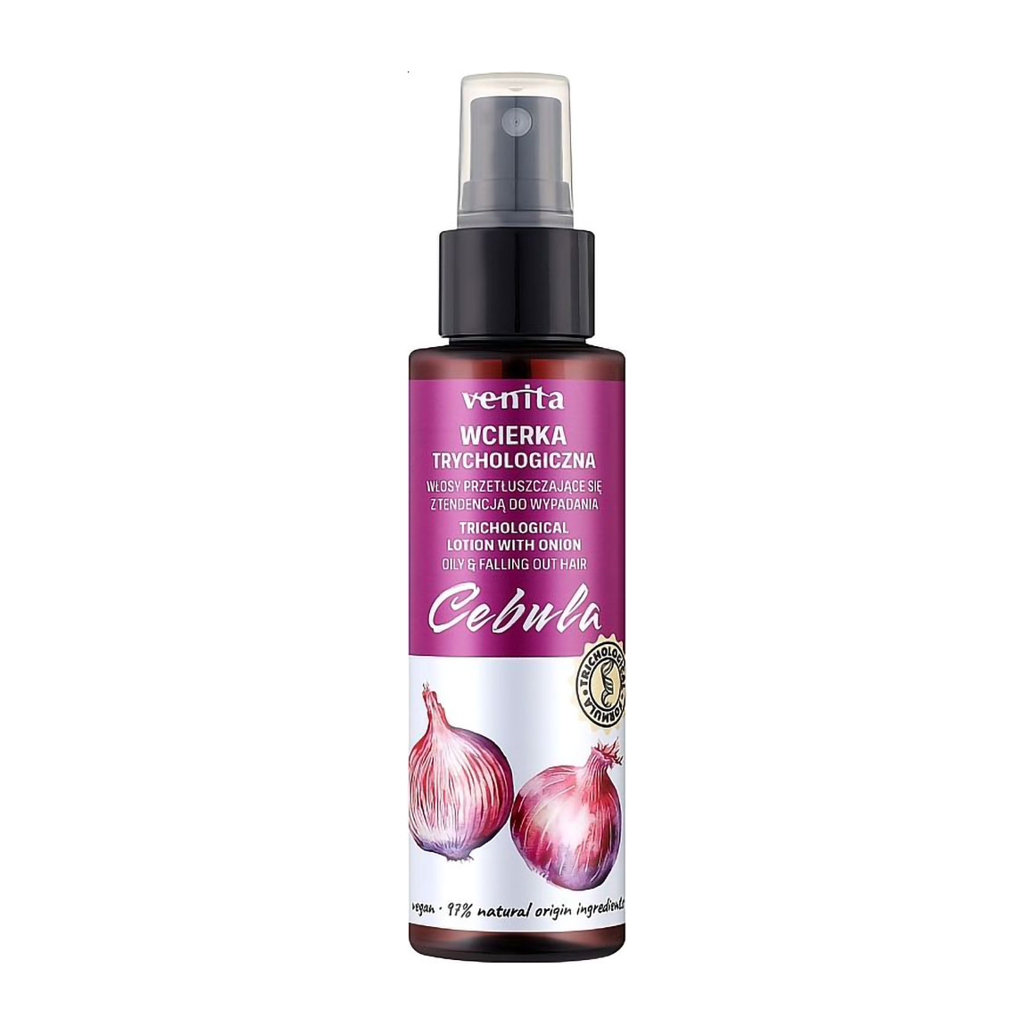 Лосьйон Venita Trichological Lotion для жирного волосся схильного до випадіння, з екстрактом цибулі, 100 мл