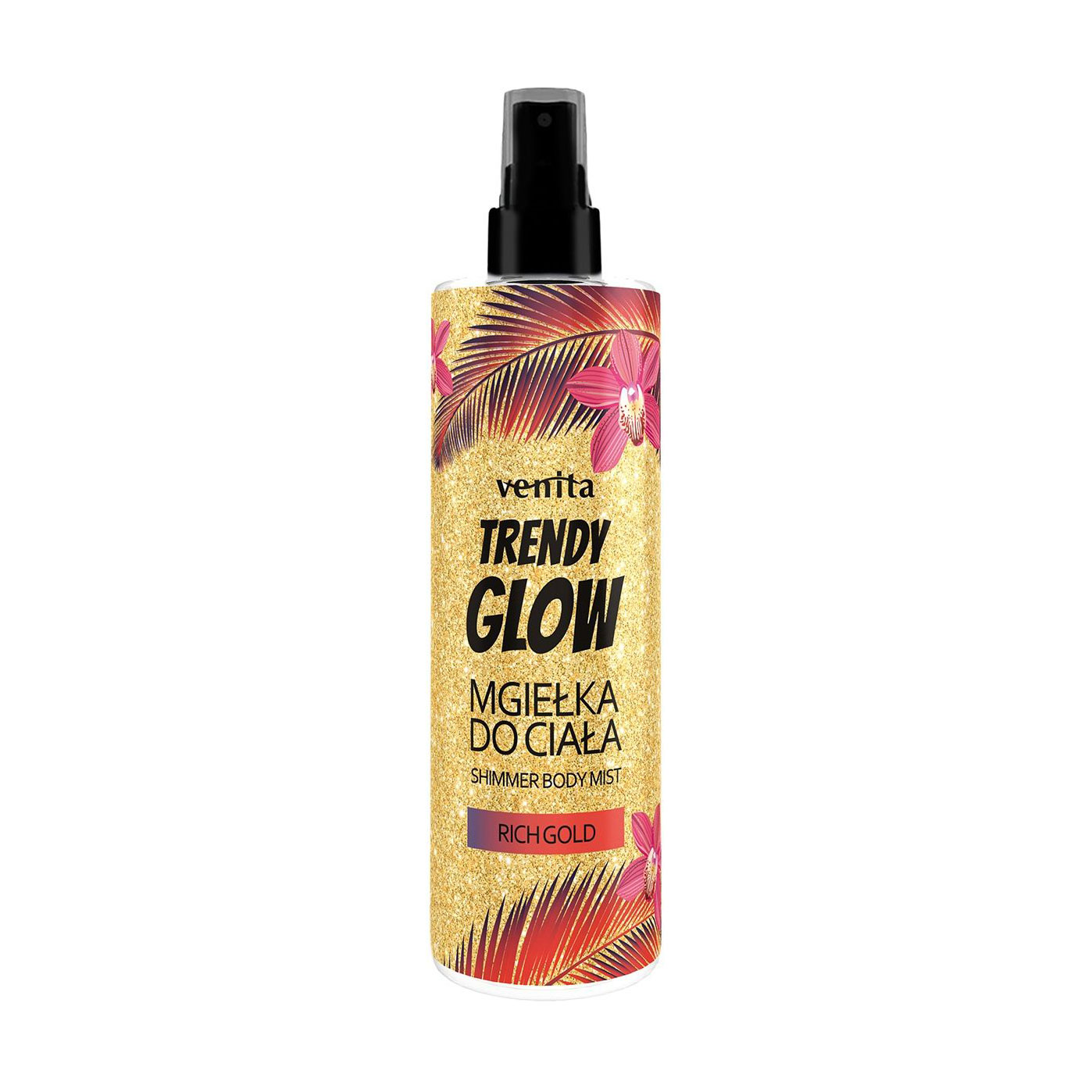 Уцінка! Міст для тіла Venita Trendy Glow Shimmer Rich Gold Body Mist, 200 мл